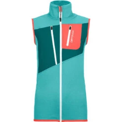 OrtovoxDamen Fleece Grid Weste